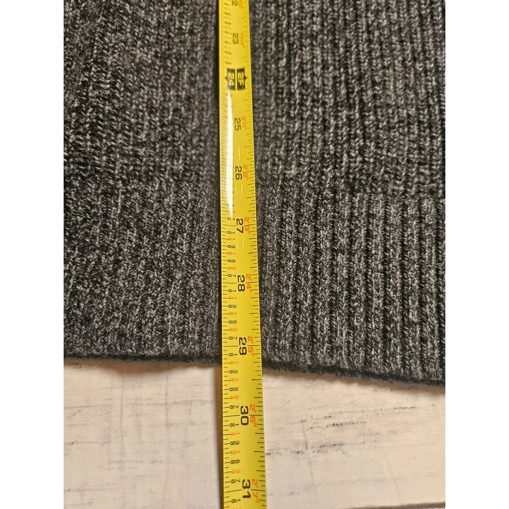 Banana Republic Mens XL Italian Yarn Wool‎ Ribbed Crewneck Sweater Gray Chunky